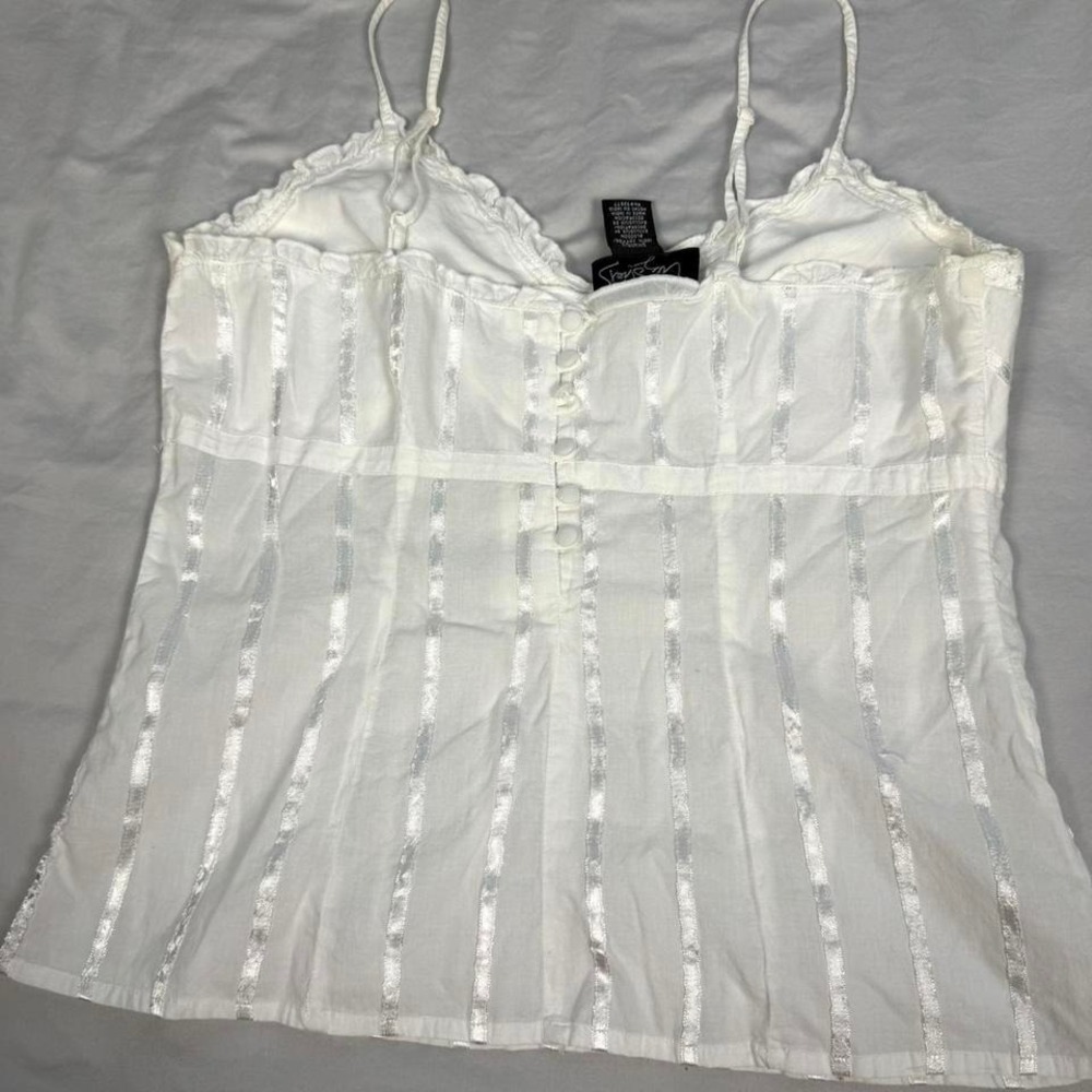Vintage y2k City Streets white babydoll tank top blouse - Picture 6 of 6